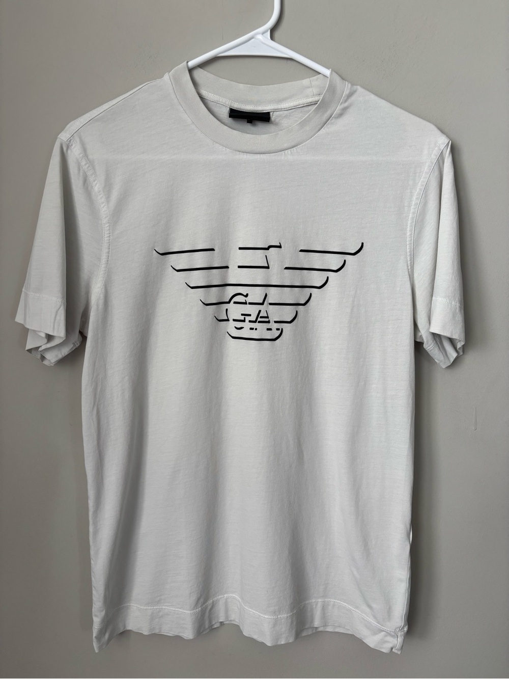 Emporio Armani White Tee with Black Eagle Graphic Size Small - Picture 3 of 8